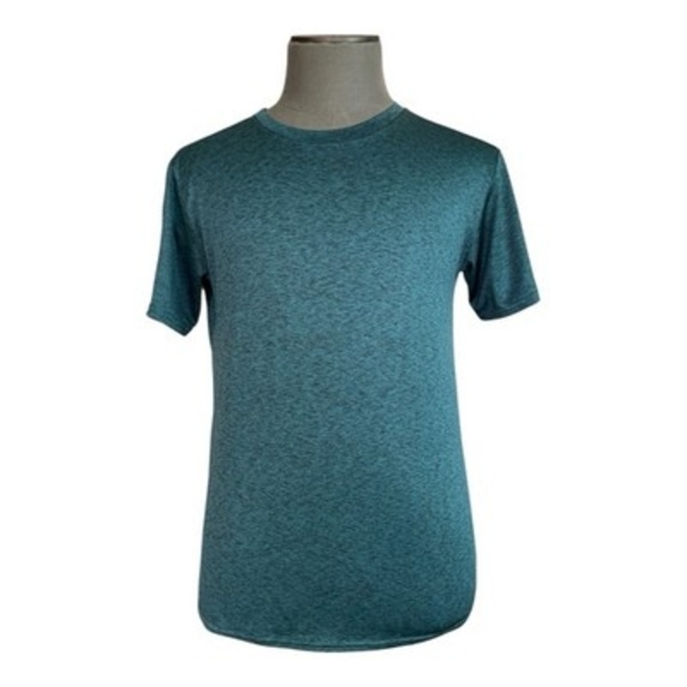 Real Essentials Mens L Active Dry-Fit Moisture Wicking Stretch TShirt Green NWOT